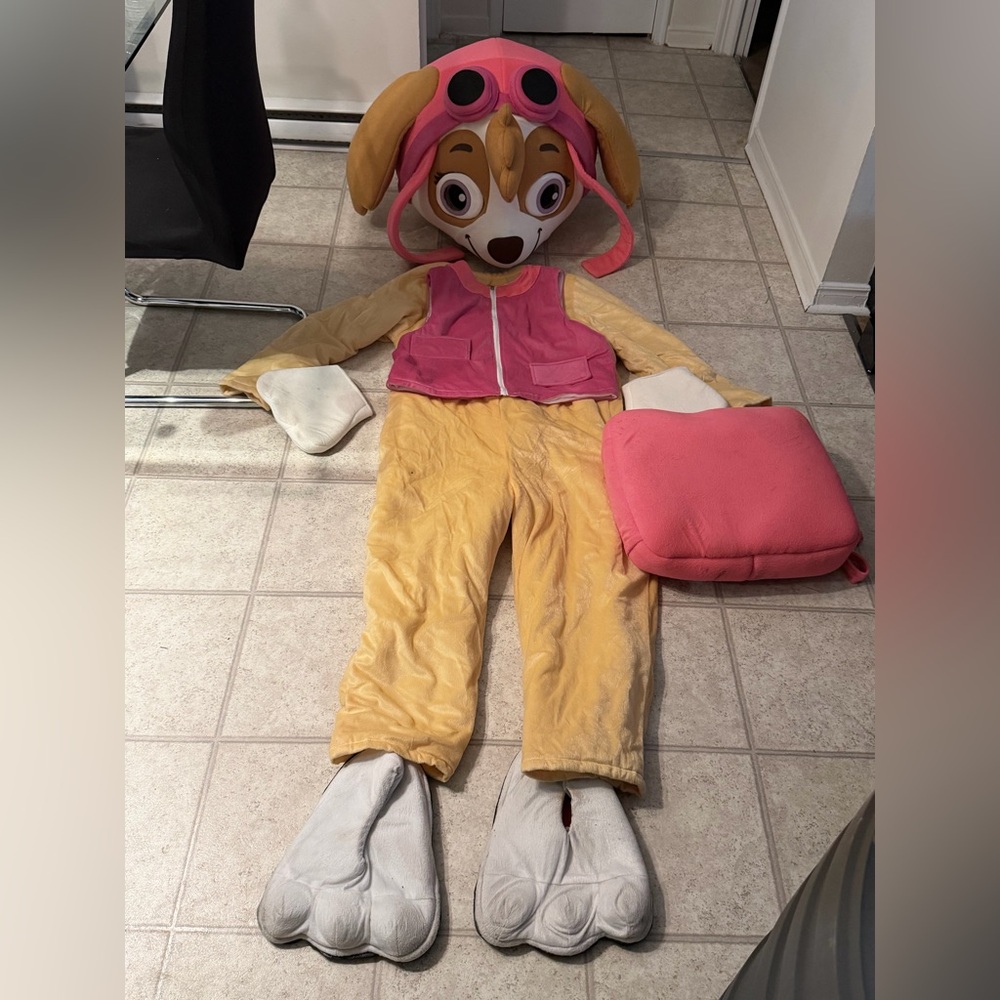 Paw Patrol Skye Plush Character Costume in Pink and Tan